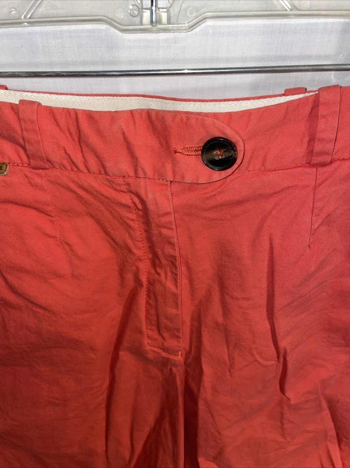 Pantalones Cortos Informales Lacoste Para Mujer Talla 32 EE. UU. XS Naranja Cremallera Mosca Cintura 27 Ins 6 Foto 3 de 4