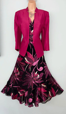 JACQUES VERT KLEID JACKE UK 18 20 2 TEILIG JACKE ONLY OUTFIT BRAUTMUTTER