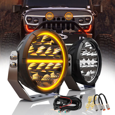 2x ECE E9 7 Zoll LED zusatzscheinwerfer Offroad Arbeitsscheinwerfer Auto LKW PKW