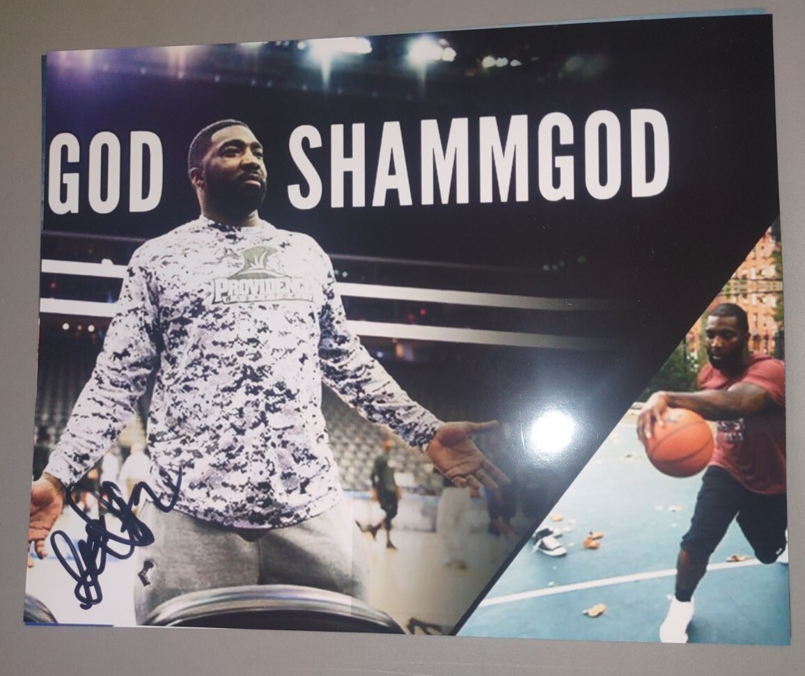 GOD SHAMMGOD NYC ICON DRIBBLE GOD SIGNED CUSTOM ART PUMA 8X10