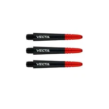 SHORT BLACK RED TOP  WINMAU VECTA DART SHAFTS NYLON BODY & ALUMINUM TOP
