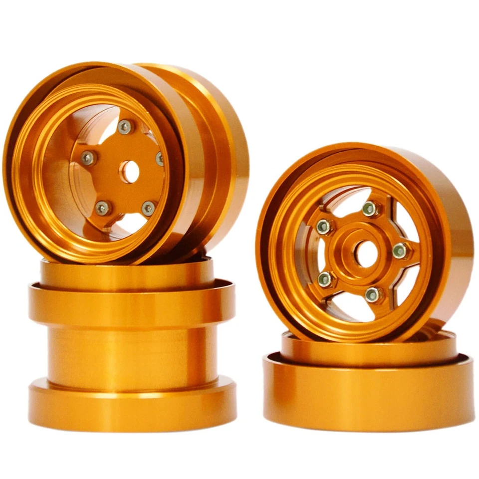 Ruedas de aluminio Beadlock para Tamiya Grasshopper Hornet Sand Scorcher Frog Buggy 1/10 Foto 2 de 4