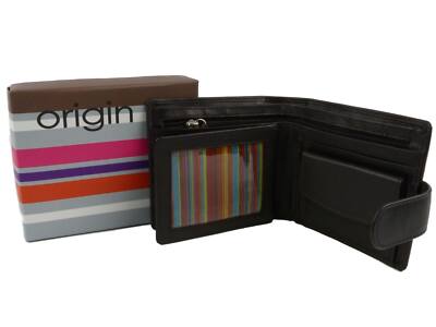 Braune Herren-Geldbörse aus Leder mit Register von Mala Leather; Origin Collection Geschenkboxe...