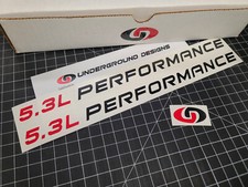 5.3l Performance Decals 2-pack Vortec V8 Engine Hood Stickers Silverado Sierra 5.3l Performance Decals 2-pack Vortec V8 Engine Hood Stickers Silverado Sierra