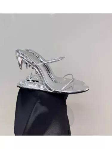 Nuevas Sandalias de Metal con Tacones Perfilados Moda Sandalias de Tacón Alto para Mujer - Imagen 34 de 39