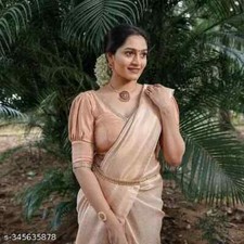 Women's Banarasi Jacquard Saree With Unstitched Blouse Piece