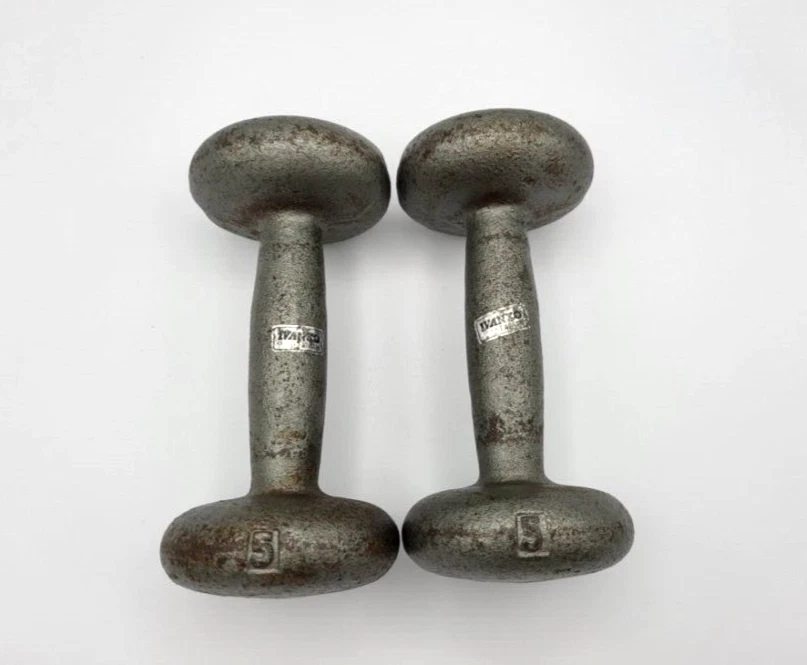 Metal best sale dumbbells set