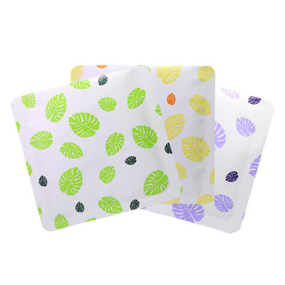 100pc White & Colored Leaf Aluminum Open Fill Bags for Packaging Beauty Products