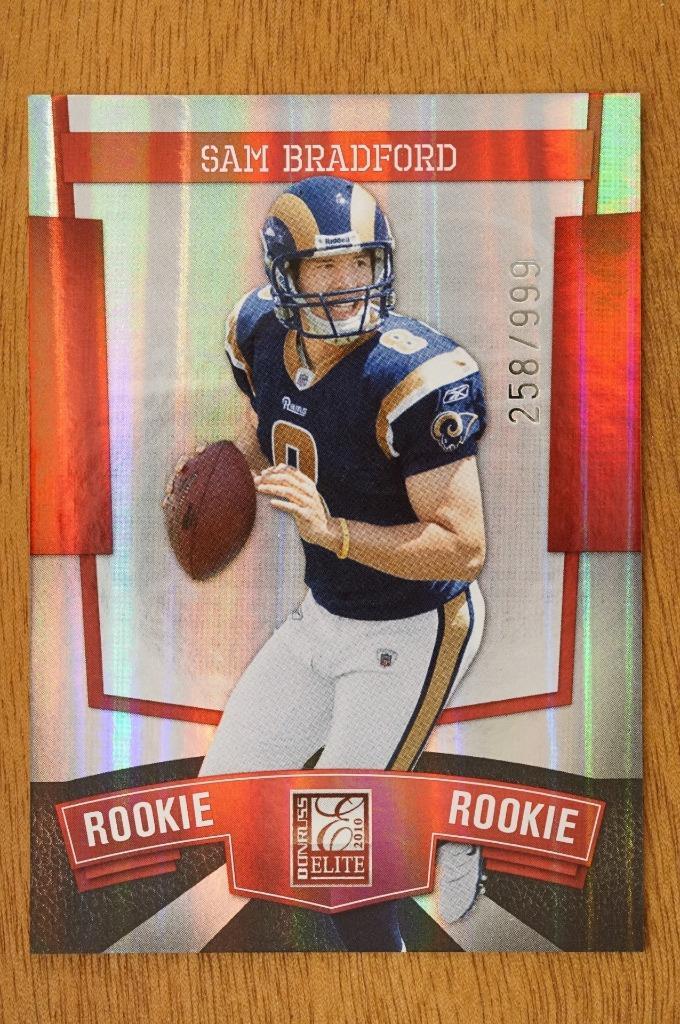 2010 Donruss Elite 258/999 Sam Bradford #163 Rookie RC Rams QB Football Card