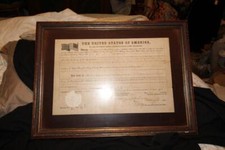 1859 President James Buchanan Secretarial Signed Land Deed Military Document