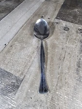 ONEIDA STAINLESS  PRESCOTT Serving Spoon Glossy, Center Ridge 8.5in