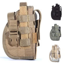 Tactical Molle Gun Pistol Holster Military Hunting Waist Belt Bag Fit Right Hand