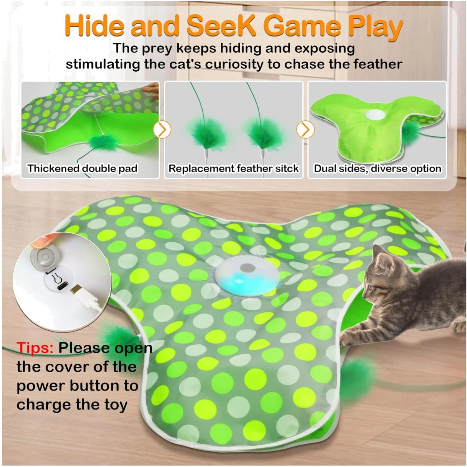 Irregular Cloth Cover Cat Toy for Playful Kittens