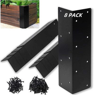 8 Pcs Raised Garden Bed Corner Brackets for 12''-24'' Flower Vegetable Furniture