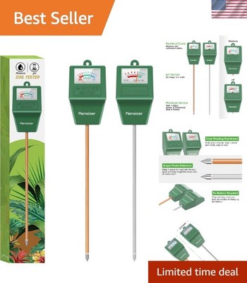 Essential Soil Moisture/pH Testing Tool   Digital Probe for Indoor & Outdoor Use