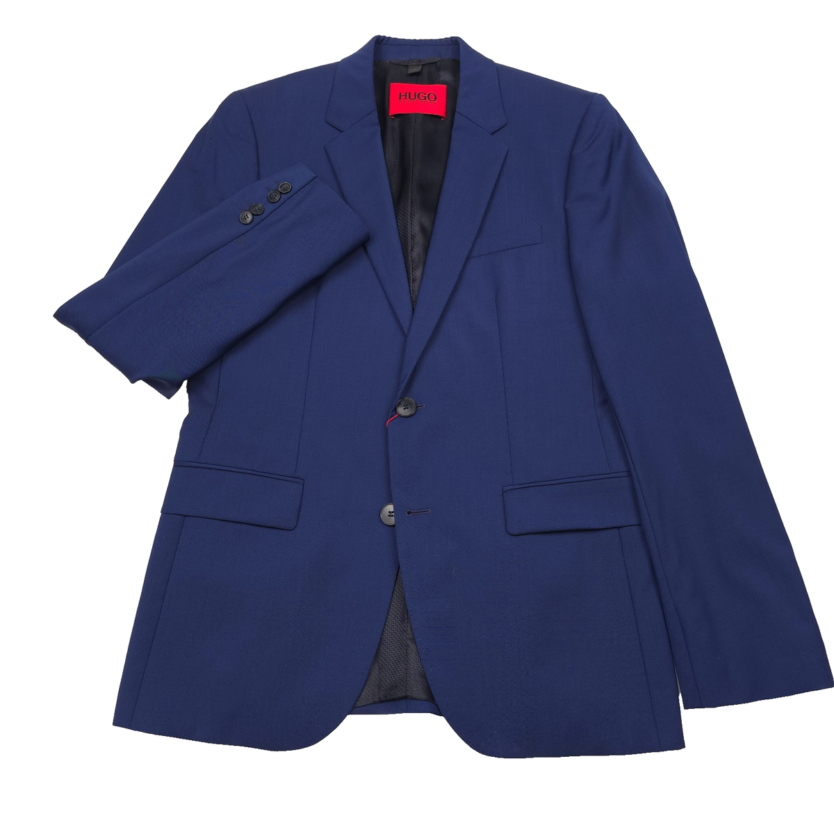 $495 Hugo Boss AldonS Blue Extra Slim Fit Wool Suit Jacket Blazer Mens Size  36R