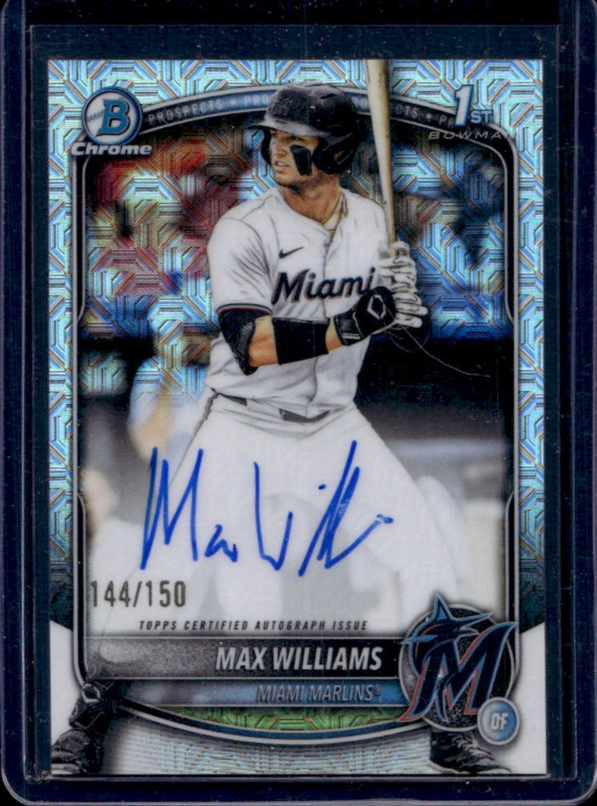 2025 Bowman Draft Max Williams Chrome Auto HTA Choice Refractor 1st #/150