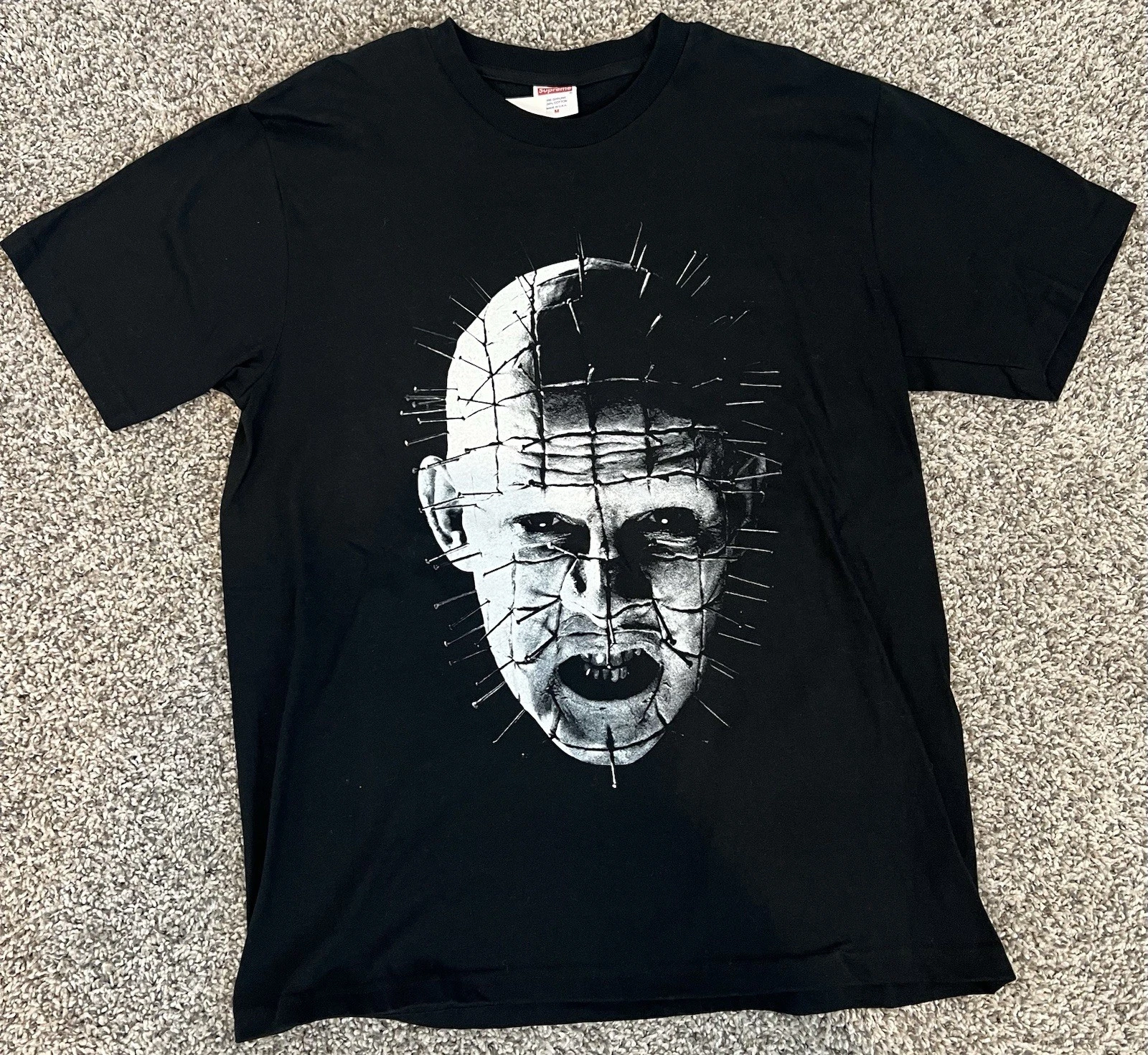 Tee shirt manches courtes noir Supreme Hellraiser Pinhead taille M neuf