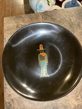 Couroc of Monterey Inlaid Cowboy Utility Dish Ash Tray Bowl 7.5