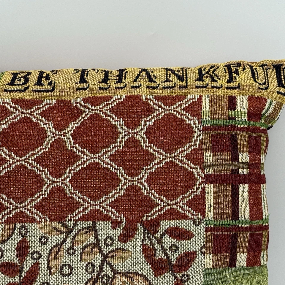 "Almohada cuadrada decoración otoño 17"" Be Thankful Acción de Gracias hojas de otoño" Foto 2 de 4
