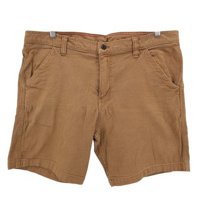 AMERICAN GIANT Men's Roughneck Shorts Brown Stretch Canvas Tag 36 Actual 39 in