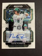 Nate Furman Rookie /50 #PDP121 2022 Prizm Draft White Donut Circles Disco Auto