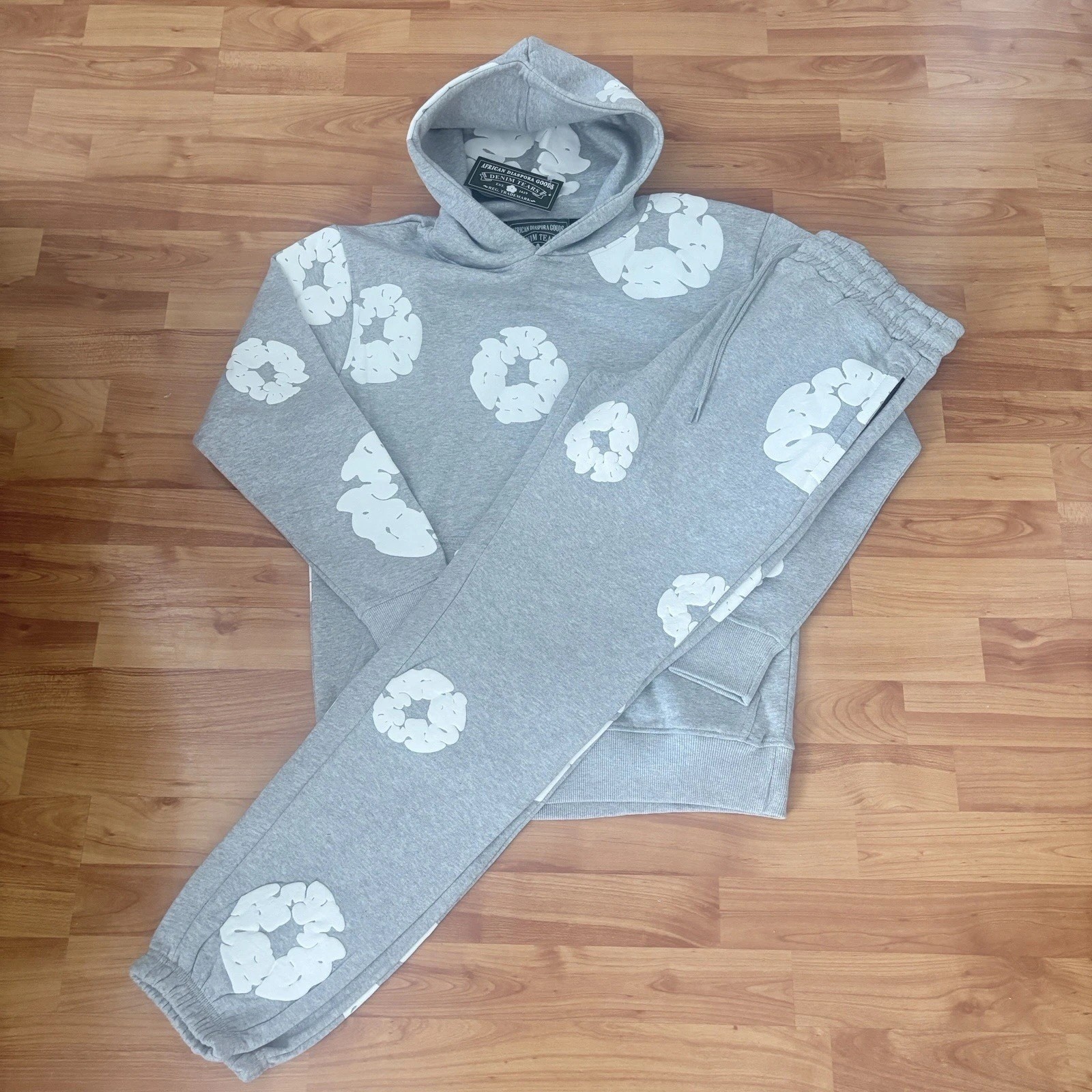 Denim Tears Grey Tracksuit Full Set Size Medium