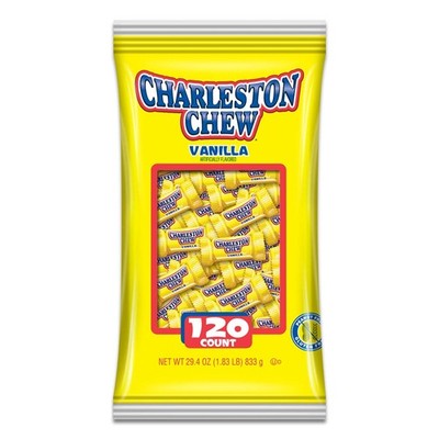Charleston Chew Chocolate Coated Chewy Nougat 120 Count (Pack of 1), Brown