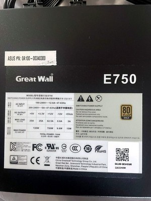 Great Wall E750 750W 80+ Gold Fully Modular ATX PSU Dual PCIe ASUS ROG G15DK OEM