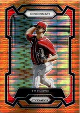 2024 Panini Prizm #143 Ty Floyd Orange Pulsar Prizms #/399 CINCINNATI
