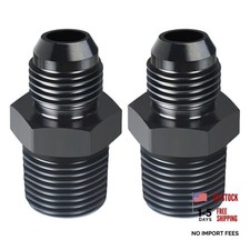 6AN Male Flare to 3/8 NPT Fitting, 2PCS 6AN Fittings 6AN to 3/8NPT Straight
