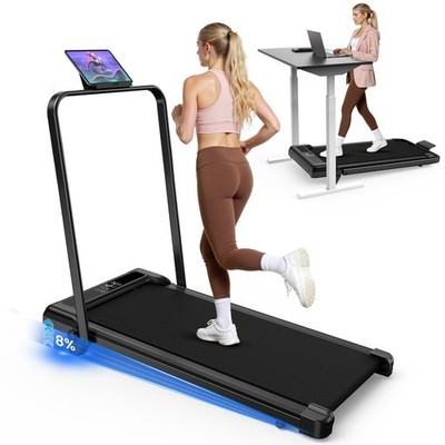 HomeFitnessCode klappbares Laufband mit Neigung 2,5 PS Gehunterlage unter Schreibtisch