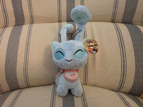 Neopets Blue Baby Aisha Plush Toy 2005 with Tags Rare Vintage Y2K Limited Too