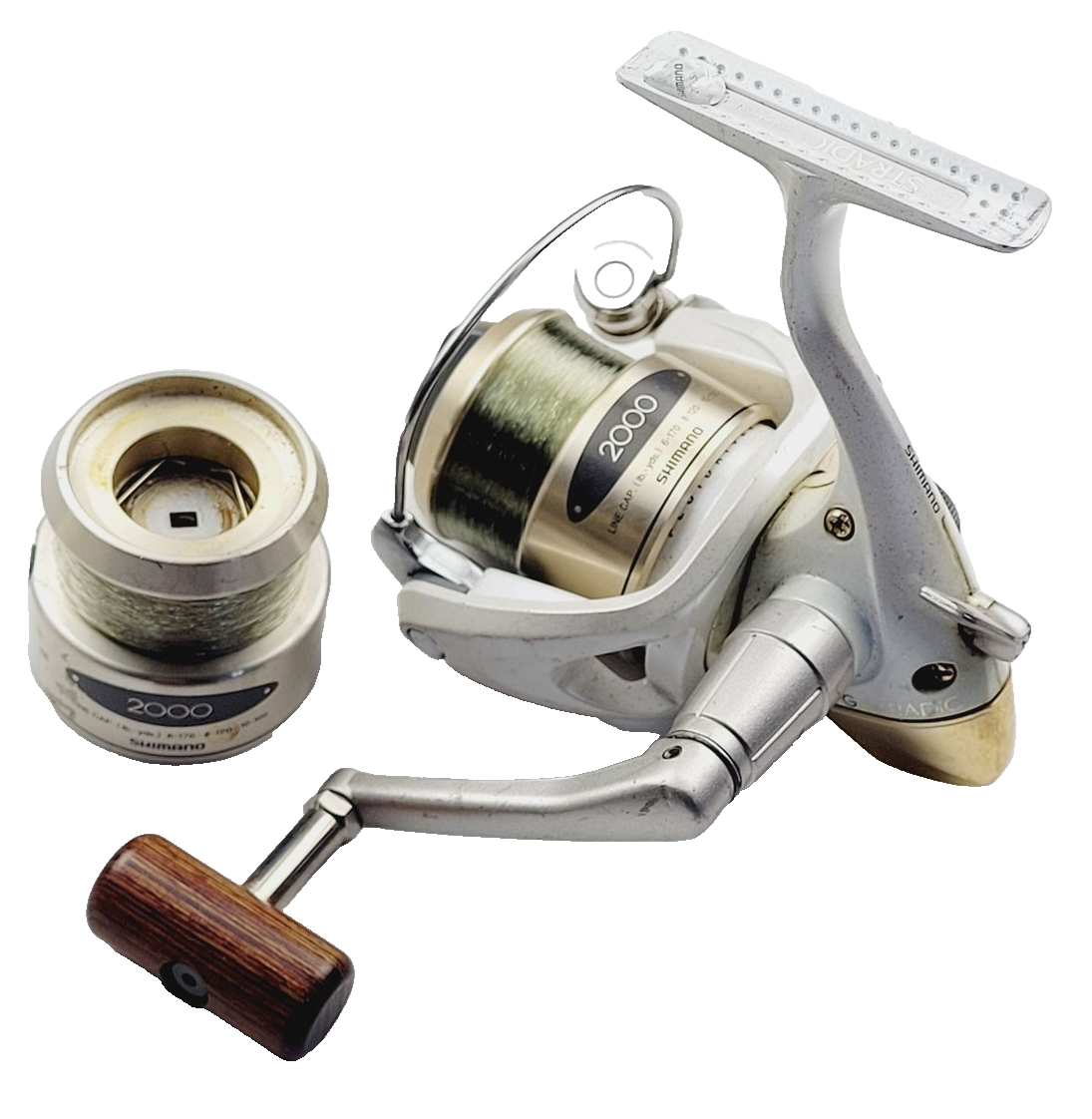 SHIMANO STRADIC 2000スピニングリール 本体 Shimano Stradic 2000 FG Spinning Reel ST2000FG white, wood, Japan