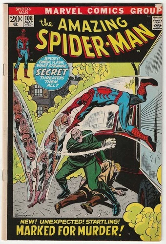 Amazing Spider-Man 108 1972 Silver Age Marvel Comic Book VG/Fine