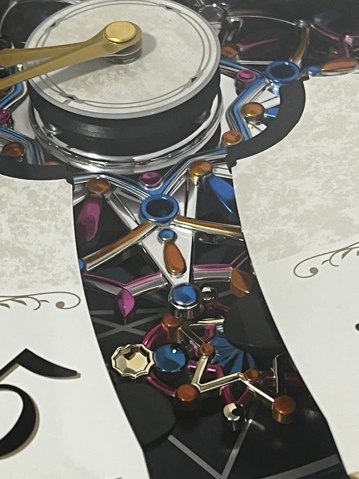 Reloj de Pared Seiko Noche Estrellada Melodías En Movimiento Ovalado Luces de Color Música Foto 4 de 4