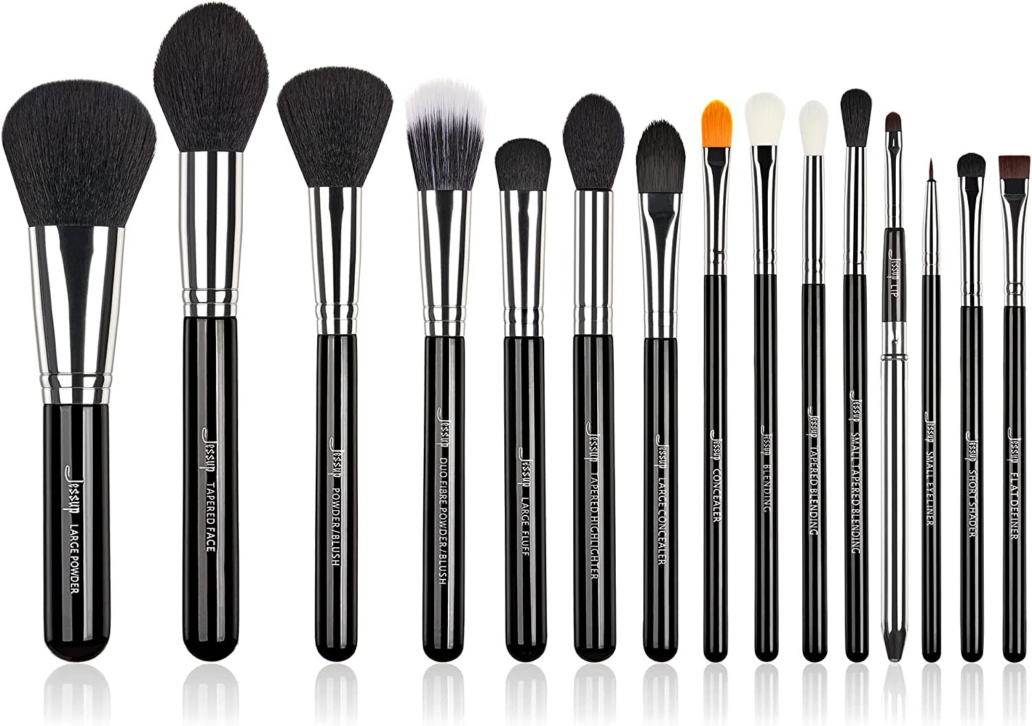 Kit 15 Pennelli Trucco Bellezza - Set Viso e Occhi Polvere Cosmetici