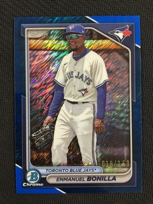 2024 Bowman Enmanuel Bonilla Chrome Prospects Blue Shimmer Refractor /150