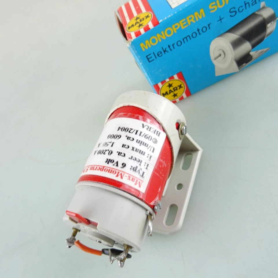 Marx Elektromotor + Schalter Monoperm 5 Pol 6 Volt in OVP - Bild 4 von 4