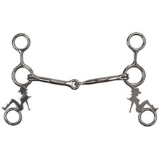 Showman Trailside Cowgirl Stainless Steel JR Cowhorse Bit w/ Smooth Snaffle