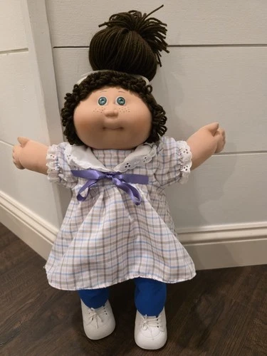 💚1985 JESMAR Cabbage Patch Kid~Brown Hair~Green Eyes~Freckles HM1~Spain💚