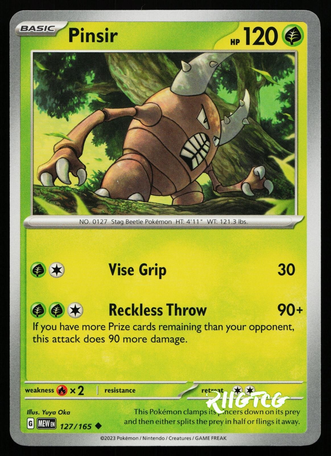 Pinsir 127/165 151 Pokemon NM
