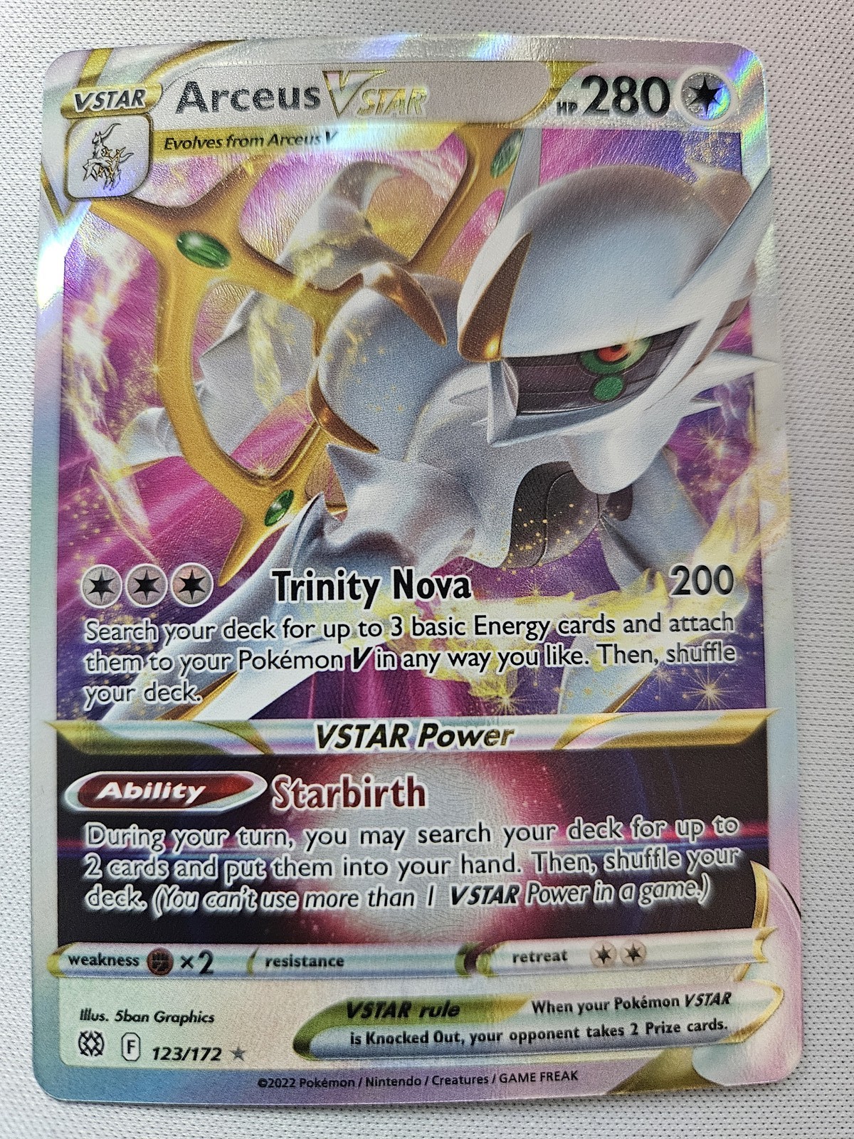 Arceus VSTAR Ultra Rare SWSH09: Brilliant Stars 123/172 NM