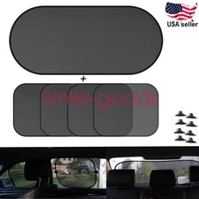 5PCS Car Side Rear Window Screen SunShade Mesh Cover Windshield Sunshade Visor