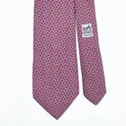 HERMES TIE 5594 MA Spur & Heart on Pink Red Silk Necktie