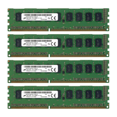 SERVER RAM MODULE MICRON MT9JSF25672AZ-1G9K1ZF 8GB(4x2GB) DDR3 1866MHz ECC UNBUF