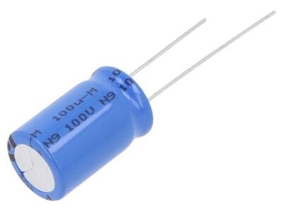 Condensatore Elettrolitico TNE 100uF 450V DC - THT, 18x40mm, &plusmn;20%, Serie PF - Nuovo