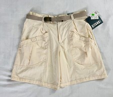 Vintage NWT Gitano Sportswear Men's Ivory Shorts  Belt 38 NEW NOS 80s 90s