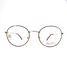 OTIS+GREY OG7016 RD Black gold red round Mens Eyeglasses Frame 51-20-140 mm