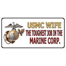 usmc wife marine corps military license plate made in usa